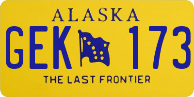 AK license plate GEK173