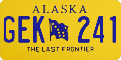 AK license plate GEK241
