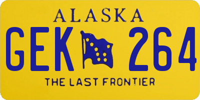 AK license plate GEK264