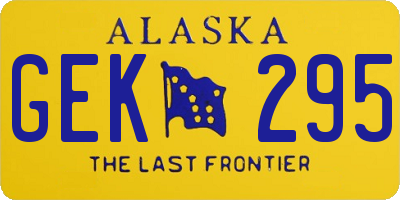 AK license plate GEK295