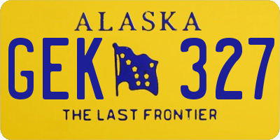 AK license plate GEK327