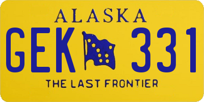 AK license plate GEK331