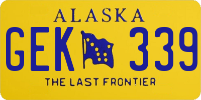 AK license plate GEK339
