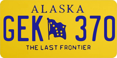 AK license plate GEK370