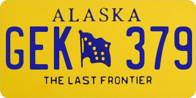 AK license plate GEK379