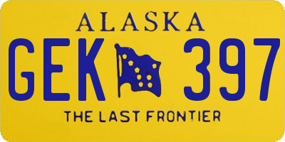 AK license plate GEK397