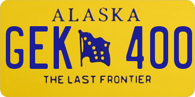 AK license plate GEK400