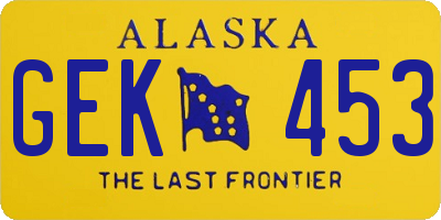 AK license plate GEK453