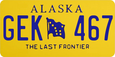 AK license plate GEK467