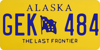 AK license plate GEK484