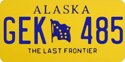 AK license plate GEK485
