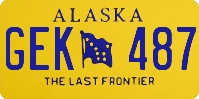 AK license plate GEK487