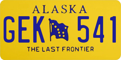 AK license plate GEK541