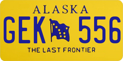 AK license plate GEK556