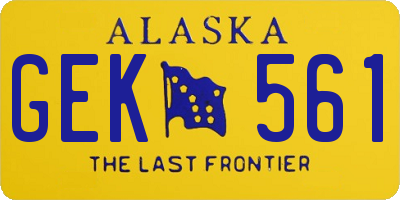 AK license plate GEK561