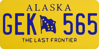AK license plate GEK565