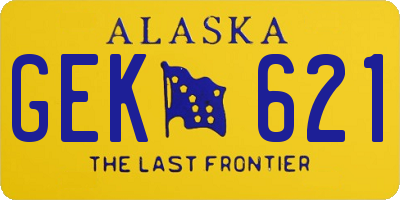 AK license plate GEK621