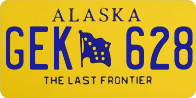AK license plate GEK628