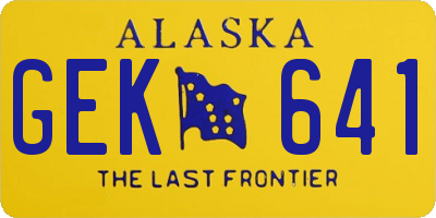 AK license plate GEK641
