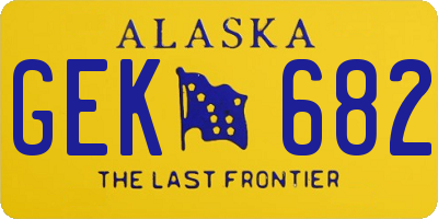 AK license plate GEK682