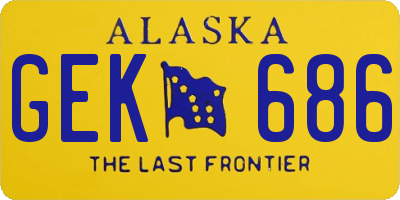 AK license plate GEK686
