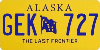 AK license plate GEK727