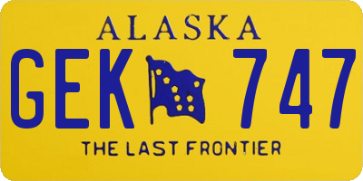 AK license plate GEK747