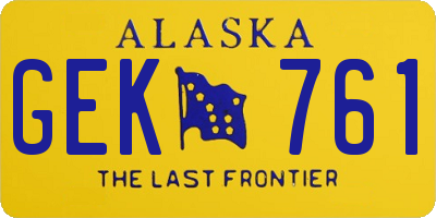 AK license plate GEK761