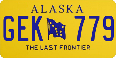 AK license plate GEK779