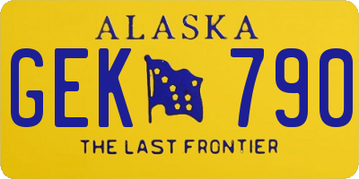 AK license plate GEK790