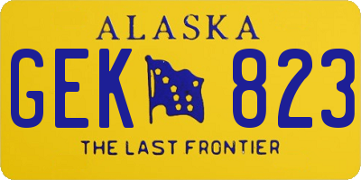 AK license plate GEK823