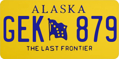 AK license plate GEK879