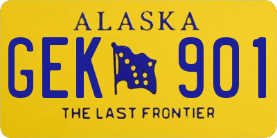 AK license plate GEK901