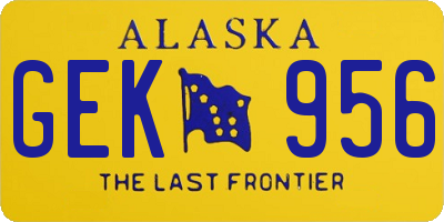 AK license plate GEK956