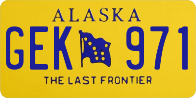 AK license plate GEK971