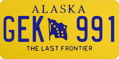 AK license plate GEK991