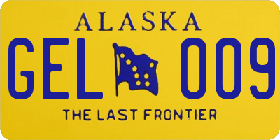 AK license plate GEL009