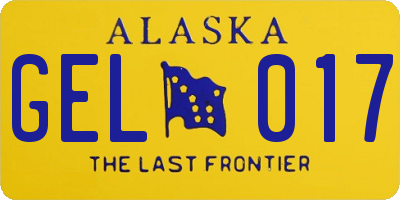 AK license plate GEL017