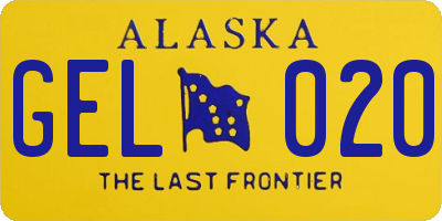 AK license plate GEL020