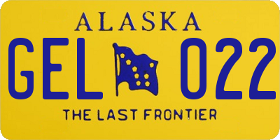 AK license plate GEL022