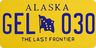 AK license plate GEL030