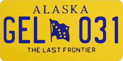 AK license plate GEL031