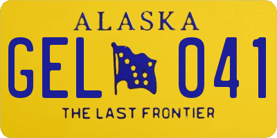AK license plate GEL041
