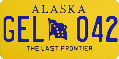 AK license plate GEL042