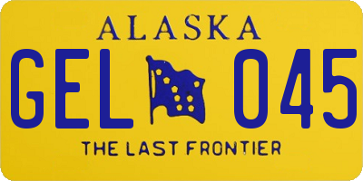 AK license plate GEL045