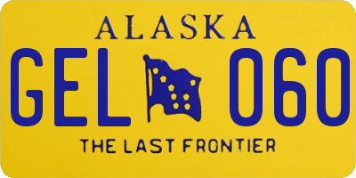 AK license plate GEL060