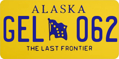 AK license plate GEL062