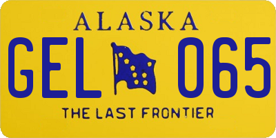 AK license plate GEL065