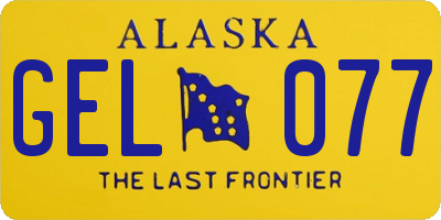 AK license plate GEL077