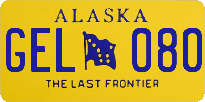 AK license plate GEL080